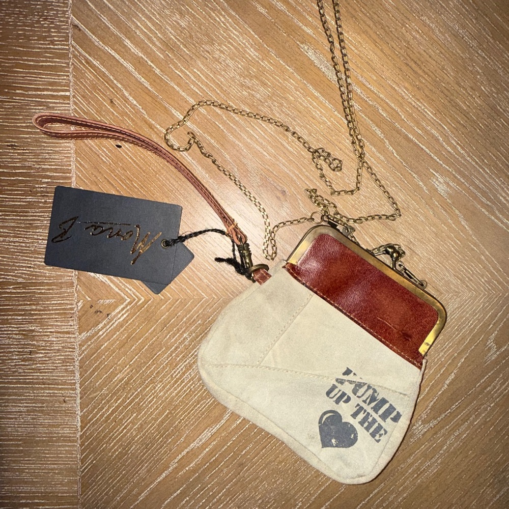 *NEW* Mona B Up-cycled Pump Up The Heart small Bag